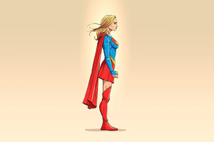 Supergirl Minimalism 4k