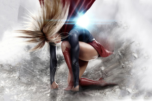 Supergirl Ready To Fly (320x240) Resolution Wallpaper