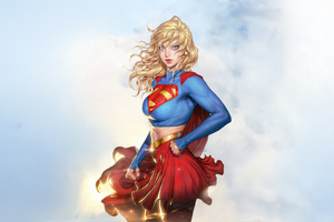 Supergirl Skybound Strength (2048x1152) Resolution Wallpaper
