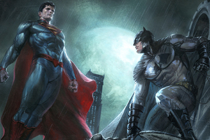 Superman And Batman Dc Comics Superheroes Artwork
