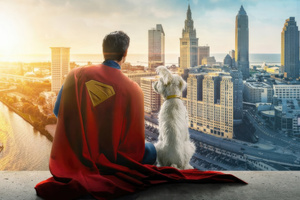 Superman And Krypto Sitting Together Wallpaper