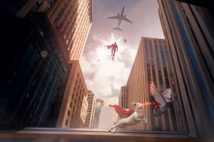 Superman And Krypto Stronger Together (1400x900) Resolution Wallpaper