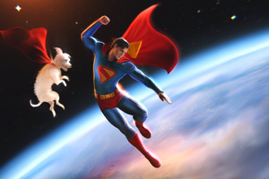 Superman And Krypto The Hope Returns (320x240) Resolution Wallpaper