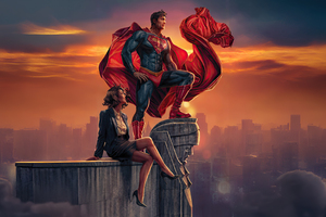 Superman And Lois Lane Epic Romance Wallpaper