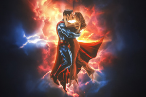 Superman And Lois Timeless Kiss (1400x1050) Resolution Wallpaper