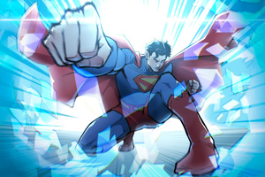 Superman Breaking The Glass (2932x2932) Resolution Wallpaper