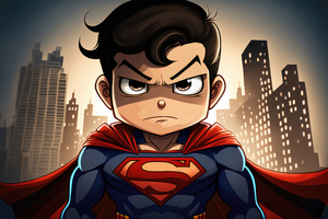 Superman Cartoon 5k Wallpaper