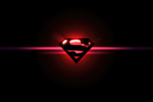 Superman Glowing Logo 5k Wallpaper