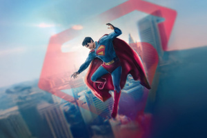 Superman Guardian Over Metropolis (2880x1800) Resolution Wallpaper