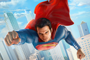 Superman In City 4k