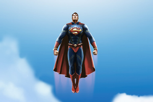 Superman In Sky (1024x768) Resolution Wallpaper