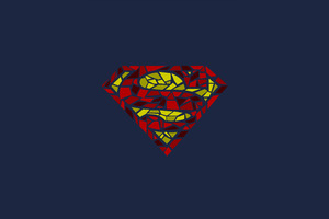 Superman Logo Artwork (1336x768) Resolution Wallpaper