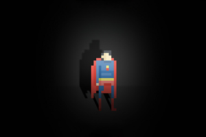 Superman Pixel Art 5k Wallpaper