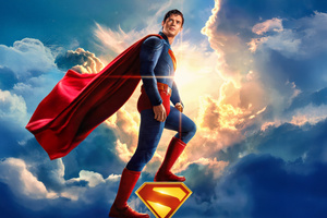 Superman Red Cape Of Hope (1600x900) Resolution Wallpaper