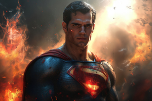 Superman Resolute After Battle (1336x768) Resolution Wallpaper