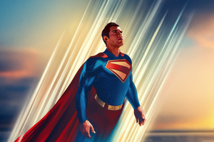 Superman Signature Style (2048x2048) Resolution Wallpaper