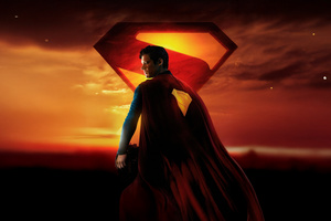 Superman The Red Cape Rises (2932x2932) Resolution Wallpaper
