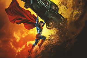 Superman The Star Spangled Hero (2932x2932) Resolution Wallpaper