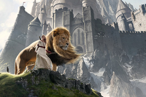 Susan And Aslan The Chronicles Of Narnia Extended (1360x768) Resolution Wallpaper