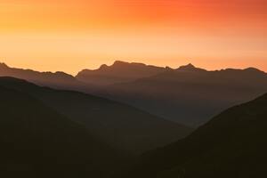 Swiss Alps Cold Mountains Silhouette 5k Wallpaper