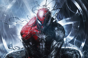 Symbiote Spiderman Comic Book Series 4k (1336x768) Resolution Wallpaper