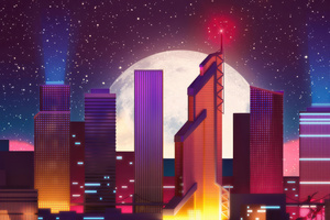 Synthcity (1920x1080) Resolution Wallpaper