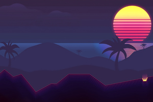 Synthwave Abstract 4k Wallpaper