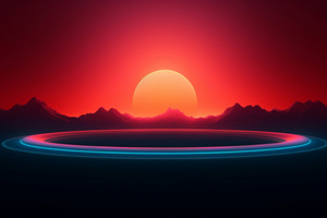 Synthwave Horizon Enter The Void (5120x2880) Resolution Wallpaper