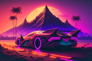 Synthwave Sports Car