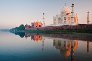Taj Mahal River (1600x900) Resolution Wallpaper