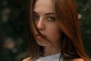 Tanya Zakharova Model Hairs On Face Wallpaper