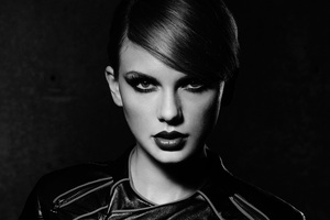 Taylor Swift 8k Monochrome Wallpaper