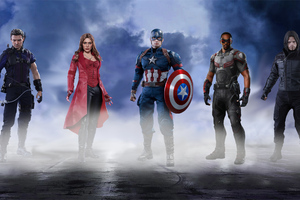 Team Captain America (1152x864) Resolution Wallpaper