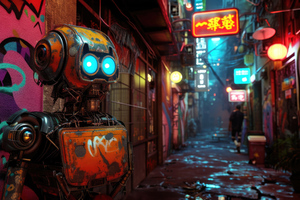 Tech Titan Robot Wallpaper