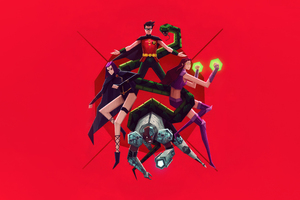 Teen Titans Minimalism (2560x1080) Resolution Wallpaper