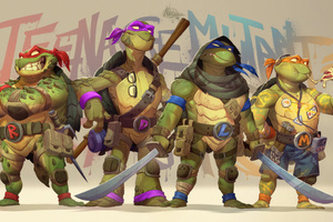 Teenage Mutant Ninja Turtles Fanart 4k (1600x900) Resolution Wallpaper