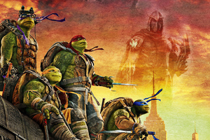Teenage Mutant Ninja Turtles Movie Poster 4k (1600x900) Resolution Wallpaper