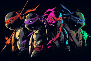 Teenage Mutant Ninja Turtles United In Style (2560x1024) Resolution Wallpaper