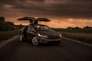 Tesla Model X Front Wallpaper