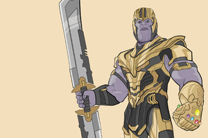 Thanos Avengers Endgame Artwork