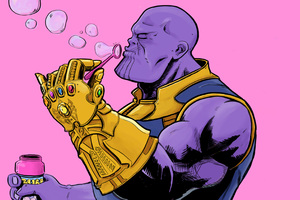 Thanos Blowing Bubbles (1920x1200) Resolution Wallpaper