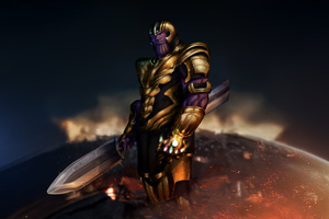 Thanos Reign (1366x768) Resolution Wallpaper