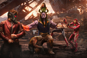 Thanos Vs Avengers Wallpaper