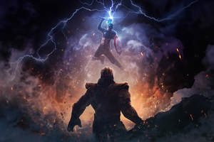Thanos Vs Captain America Wallpaper