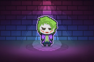 The 8 Bit Joker (2932x2932) Resolution Wallpaper