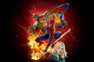 The Amazing Spiderman Team (3440x1440) Resolution Wallpaper
