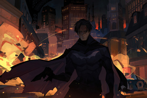 The Batman Gotham City Burn Wallpaper