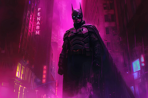 The Batman In Shades Of Purple (320x240) Resolution Wallpaper