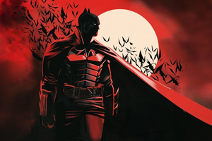 The Batman Red 5k Wallpaper
