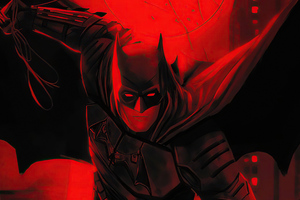 The Batman Red Flame 5k Wallpaper